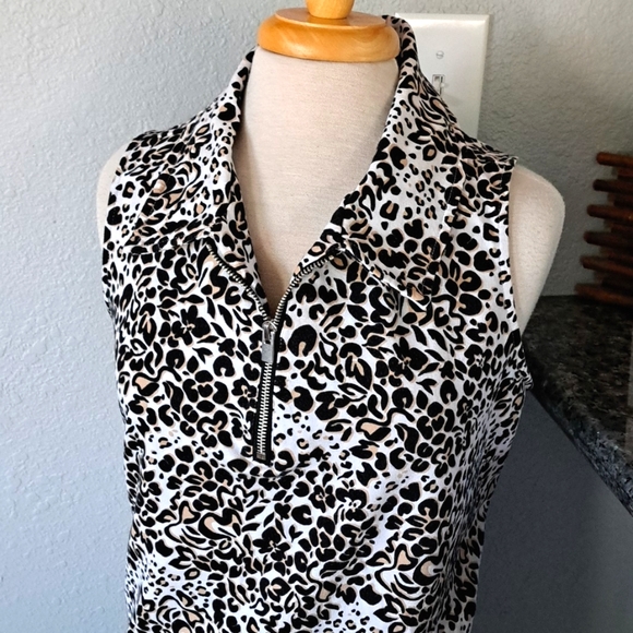 Leopard Print Athletic Dress | 1X - Picture 2 of 6